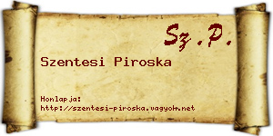Szentesi Piroska névjegykártya